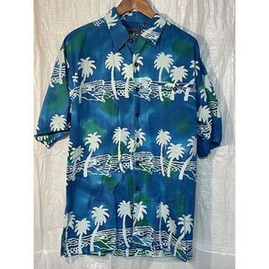 McNeel Palmer Clubhouse Hawaiian Shirt Palm Tree Print‎ Short Sleeve Men's